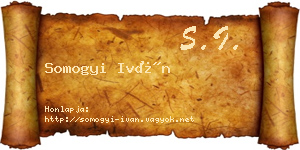 Somogyi Iván névjegykártya